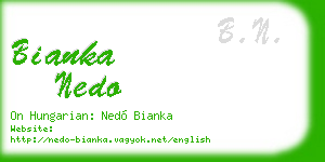 bianka nedo business card