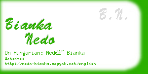 bianka nedo business card